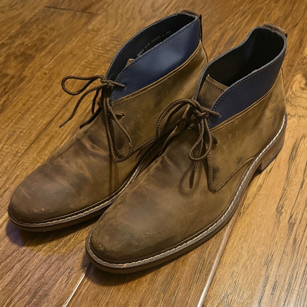 Cole Haan Men's Brown Leather Ankle Boots